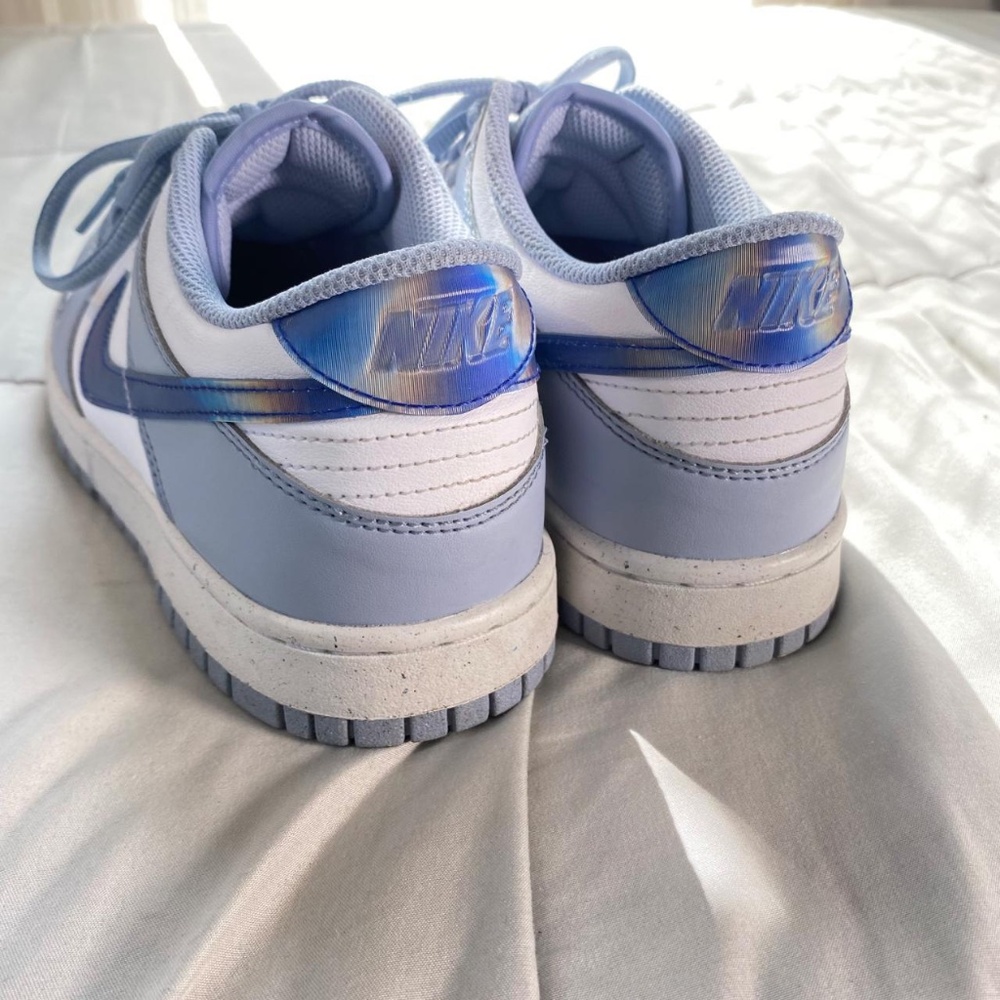 Nike Dunk Low – "Blue Whisper" Iridescent Swoosh | Pale Blue & White